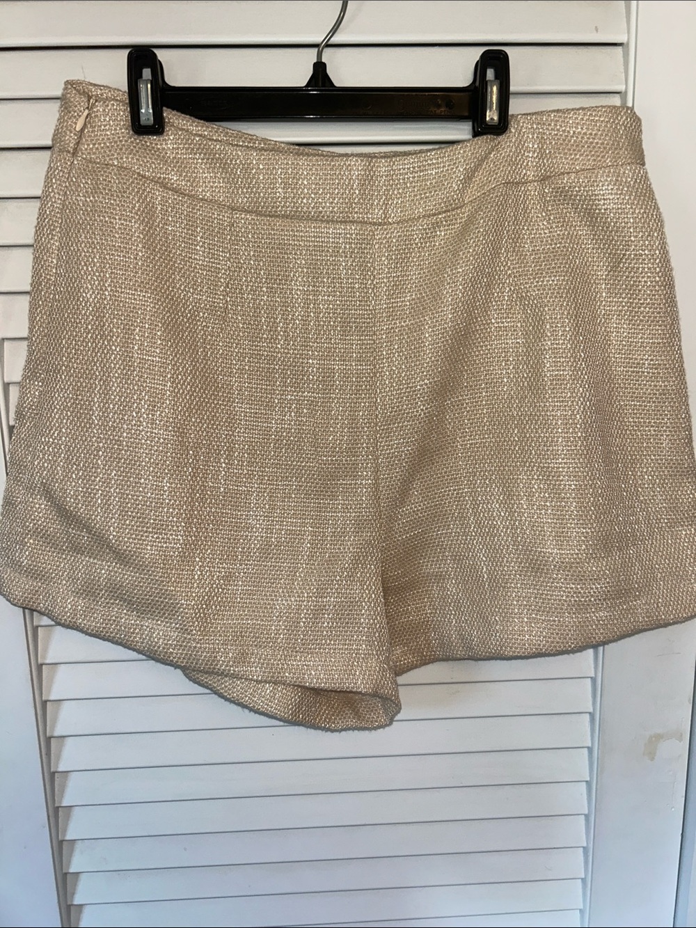 Beige Textured Women’s Shorts - Classic Summer Style